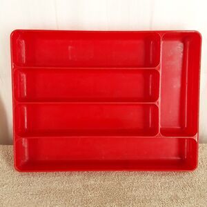Worn, Vintage LUSTRO WARE Silverware Tray, Hard Plastic,Utensil Drawer Organizer